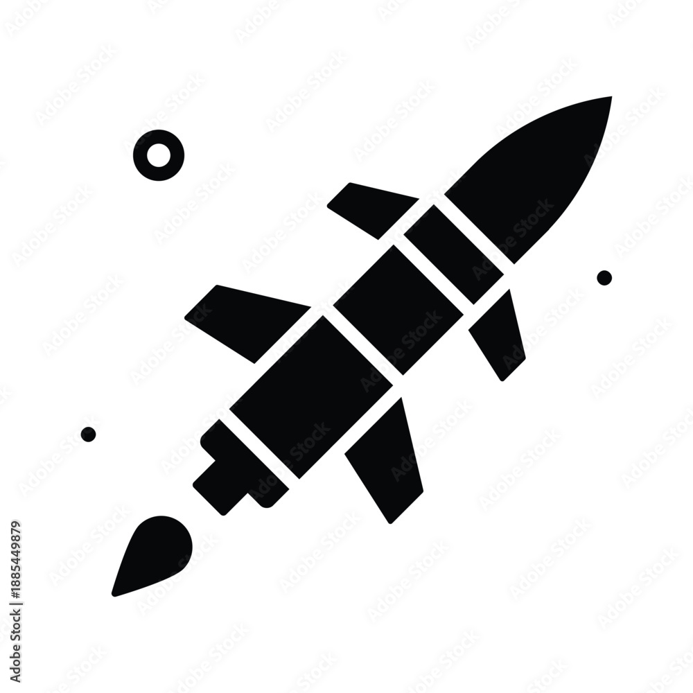 Fototapeta premium Well crafted trendy glyph icon of war, armed conflict