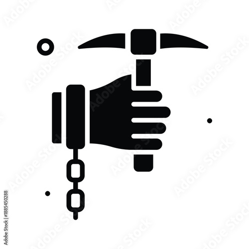 A customizable glyph icon of forced labour in trendy style