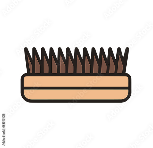 Brush with Brown Bristles.