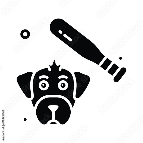 A handy glyph icon of animal cruelty, abuse and animal rights violations