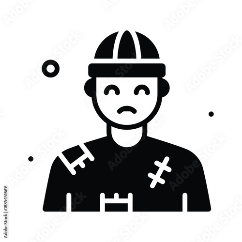 Homeless icon highlighting lack of shelter and social support