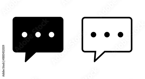 Chat Bubble Icon Set for Messaging, Communication, Conversation and Dialogue Design