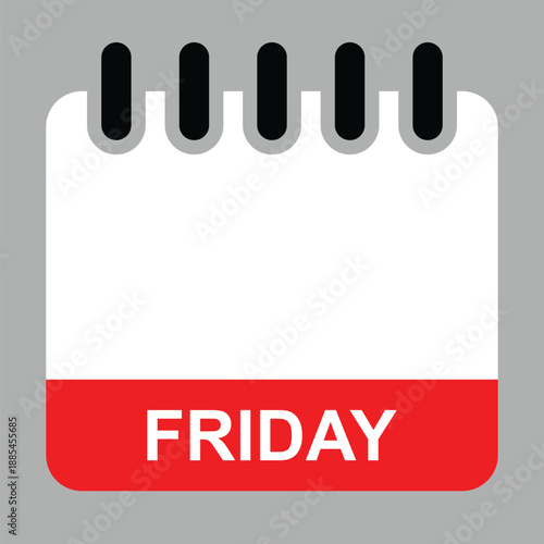 Friday calendar web button. friday calendar icon. weekly calendar web buttons. calender sign. vector illustration
