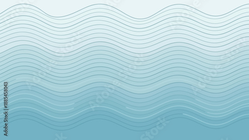 Wavy Lines Pattern Blue White Design.