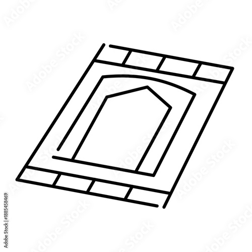 prayer mat outline icon