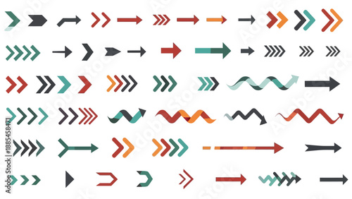Colorful Arrows Pointing in Different Directions.