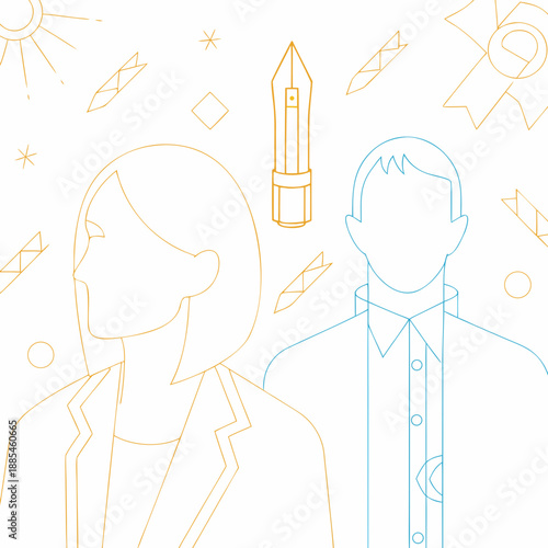 bride and groom wedding invitation