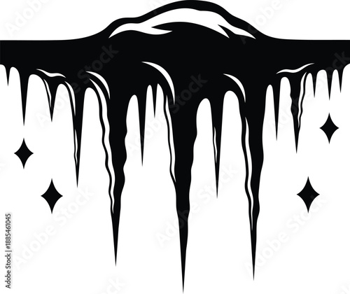 Dripping Liquid Melting Edge Vector