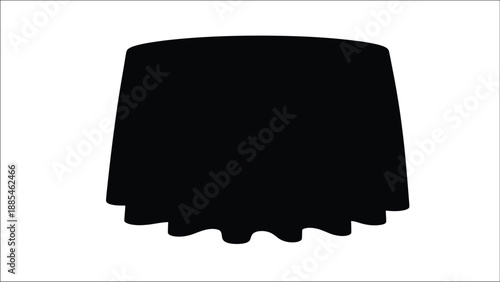 A simple black silhouette of a ghost with a jagged bottom edge