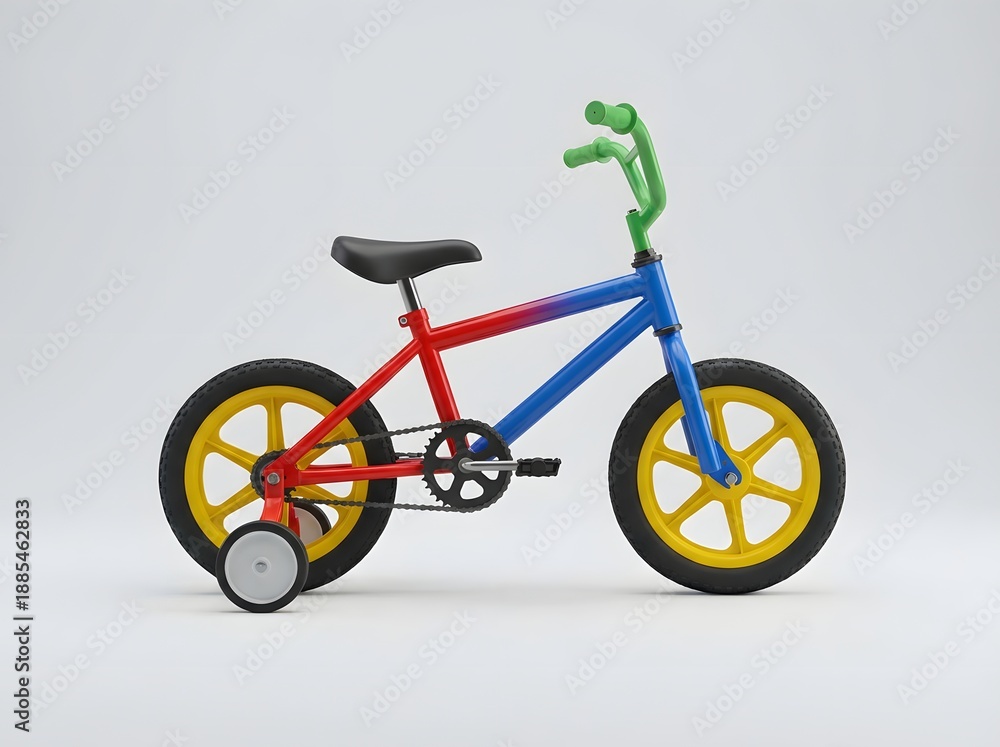Fototapeta premium A colorful children's balance bike.