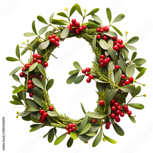 Seasonal Wreath A Festive Arrangement of Holly and Berries