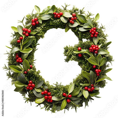 Christmas Wreath Letter G