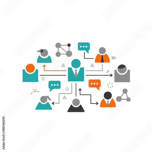 People Communicating in a Network.