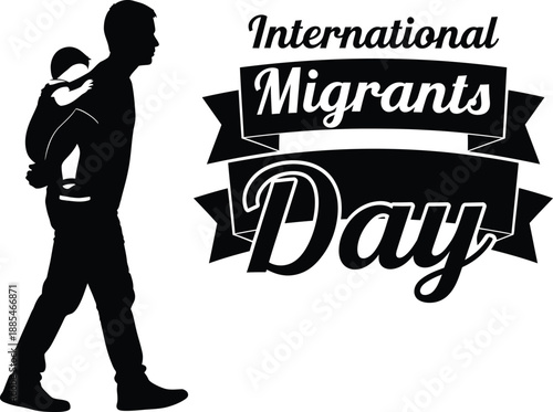 International Migrants Day Awareness Vector