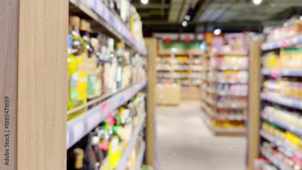 custom made wallpaper toronto digitalsupermarket shelves, blurred background, empty store