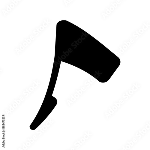 Simple black and white image of a flag waving in the wind