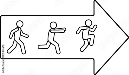 People moving forward together in a direction