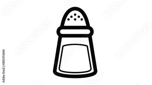 a simple black and white illustration of a salt shaker a culinary silhouette