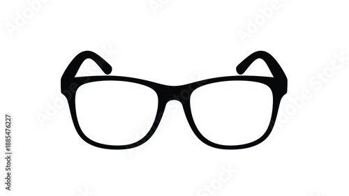 a simple black eyeglasses design showcasing a modern and stylish silhouette