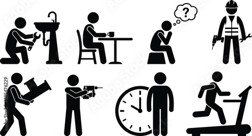 Various daily activities and tasks performed by people