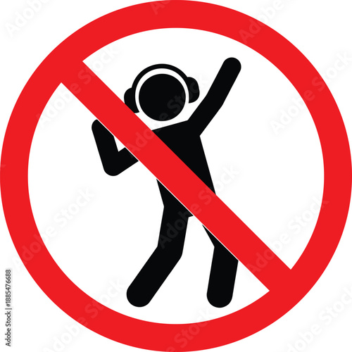 No dancing allowed sign