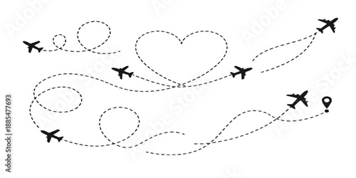 Vector illustration of a heart with wings and abstract floral background featuring a black silhouette design with a jewelry ornament pattern and pearl border frame