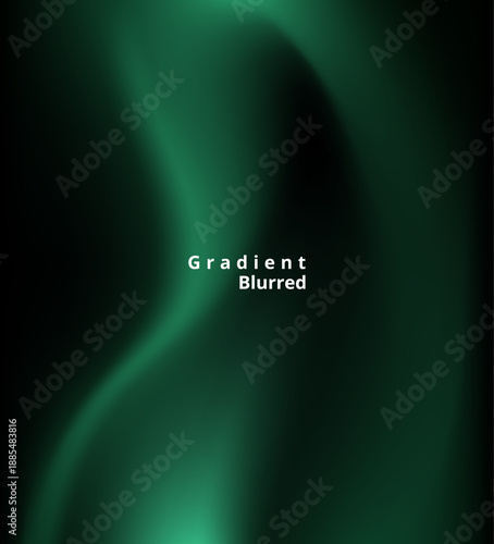 Abstract dark emerald green blurred vertical light streaks flowing motion digital background texture graphic design on white background