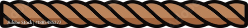 A thick, twisted brown rope border with a black outline