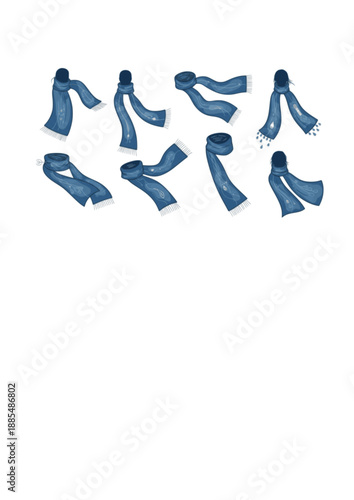 Atmospheric Water Harvesting Scarf Silhouette, Sustainable Wearable Tech, Personal Resource Management and Urban Survival Vector