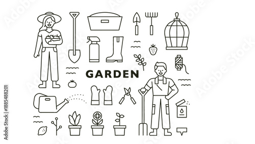 A collection of gardening tools and accessories for a beautiful garden