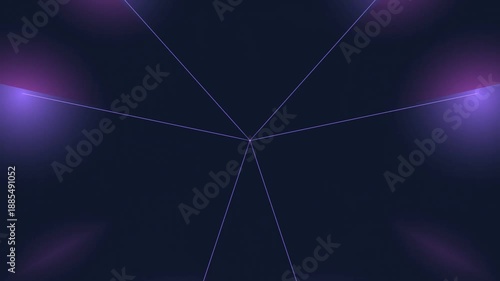 Abstract purple lights and geometric patterns design, suitable for technology backgrounds, web graphics, and digital concept art.