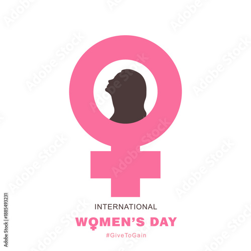 International Women's Day banner, the Give To Gain movement, and the fight for diversity and inclusion of women