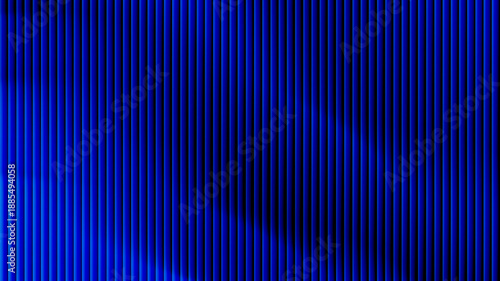 A modern abstract background with vertical blue corrugated lines and subtle light effects