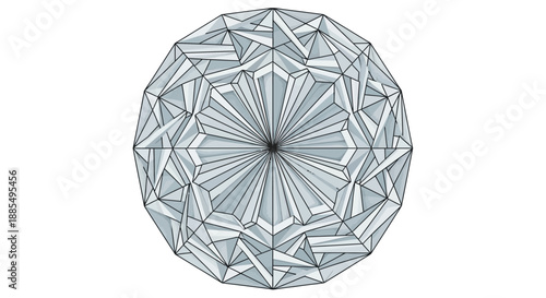 Geometric Diamond Shape Illustration Design Element.