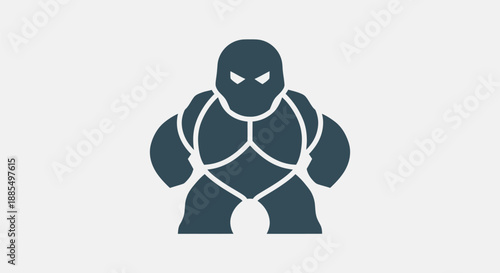 Abstract warrior illustration on white