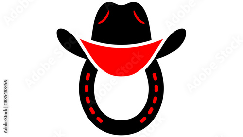 vector graphic of a snake wearing a cowboy hat