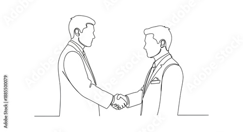 Two Men Shaking Hands in Agreement.