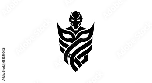 Abstract warrior silhouette graphic design