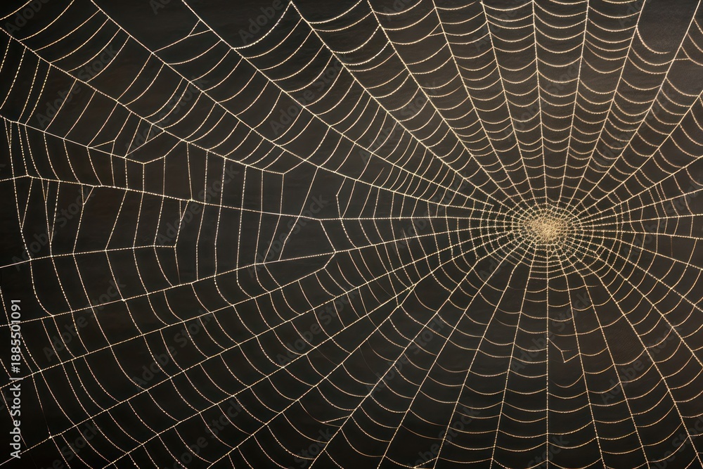 Obraz premium Spider web concentric complexity.