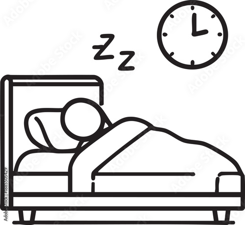 A vintage alarm clock sits on a pile of business books to illustrate the concept of a deadline for a woman balancing work and education from the time to sleep until it is time to wake up