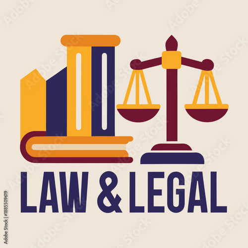 Law and Legal Symbols: Scales of Justice and Law Books