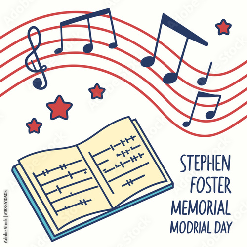 Stephen Foster Memorial Day music and book illustration