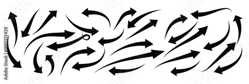 Black arrow icon set. Arrow. Cursor. black curved arrow  Arrow vector icon Set of arrows, arrows different. Arrow icon. Vector illustration.