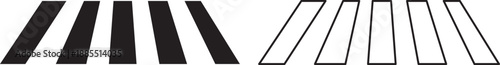 Crosswalk vector. Crosswalk lines. pedestrian crossing icon. Zebra crosswalk icon vector. diagonal stripes, safe symbol. vector illustration.
