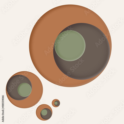 Asymmetric Abstract Circle Composition, Minimalist Modern Geometric Background for Creative Posters, Branding and Editorial Use