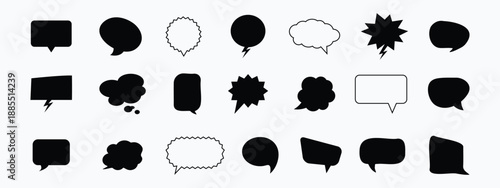 Set of speech bubble Set of comment speech bubble Big set of speech bubbles.
