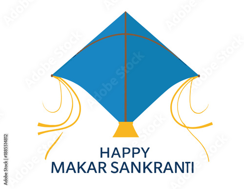 Colorful Kite Design for Makar Sankranti Festival Celebration