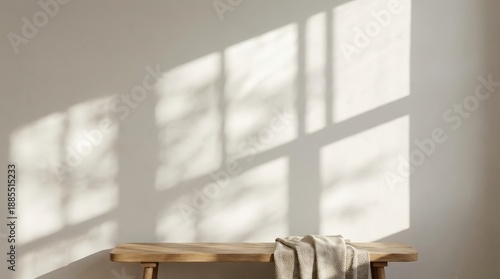 Elegant Sunlit Interior with Shadow Play