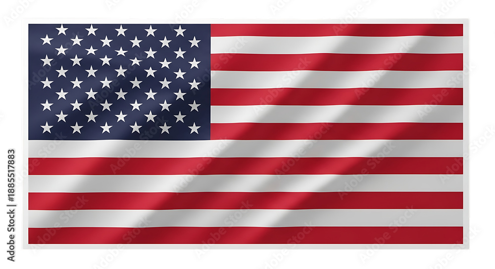Fototapeta premium Waving american flag illustration