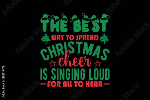 The best way to spread christmas cheer - Festive santa claus spreading holiday cheer with a joyful smile holding a red and white candy cane illustration surrounded by a snowy winter background